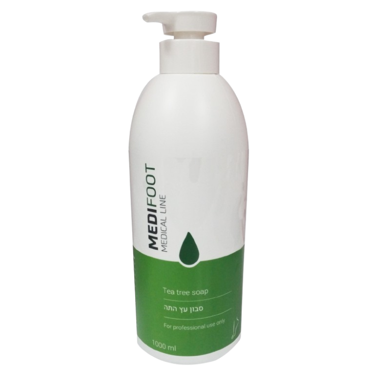 בקבוק לחיץ של 500 מ"ל סבון עץ התה של חברת מדיפוט.